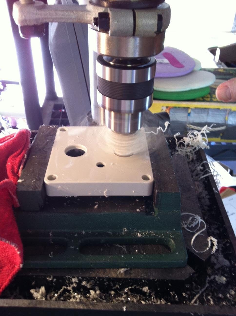 Machining waterproof boxes for LED hardware