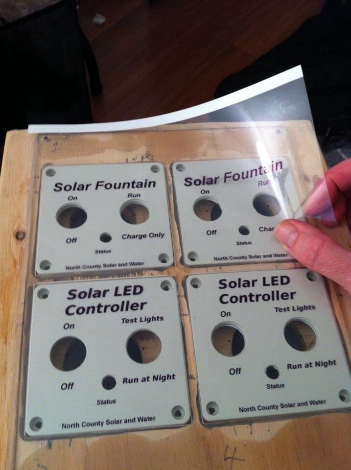 Silkscreen sample and routed jig for controller boxes