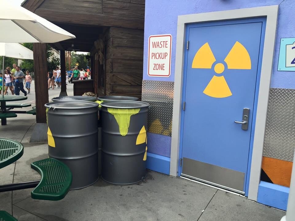 Simpsons nuclear workstation barrels and warning door