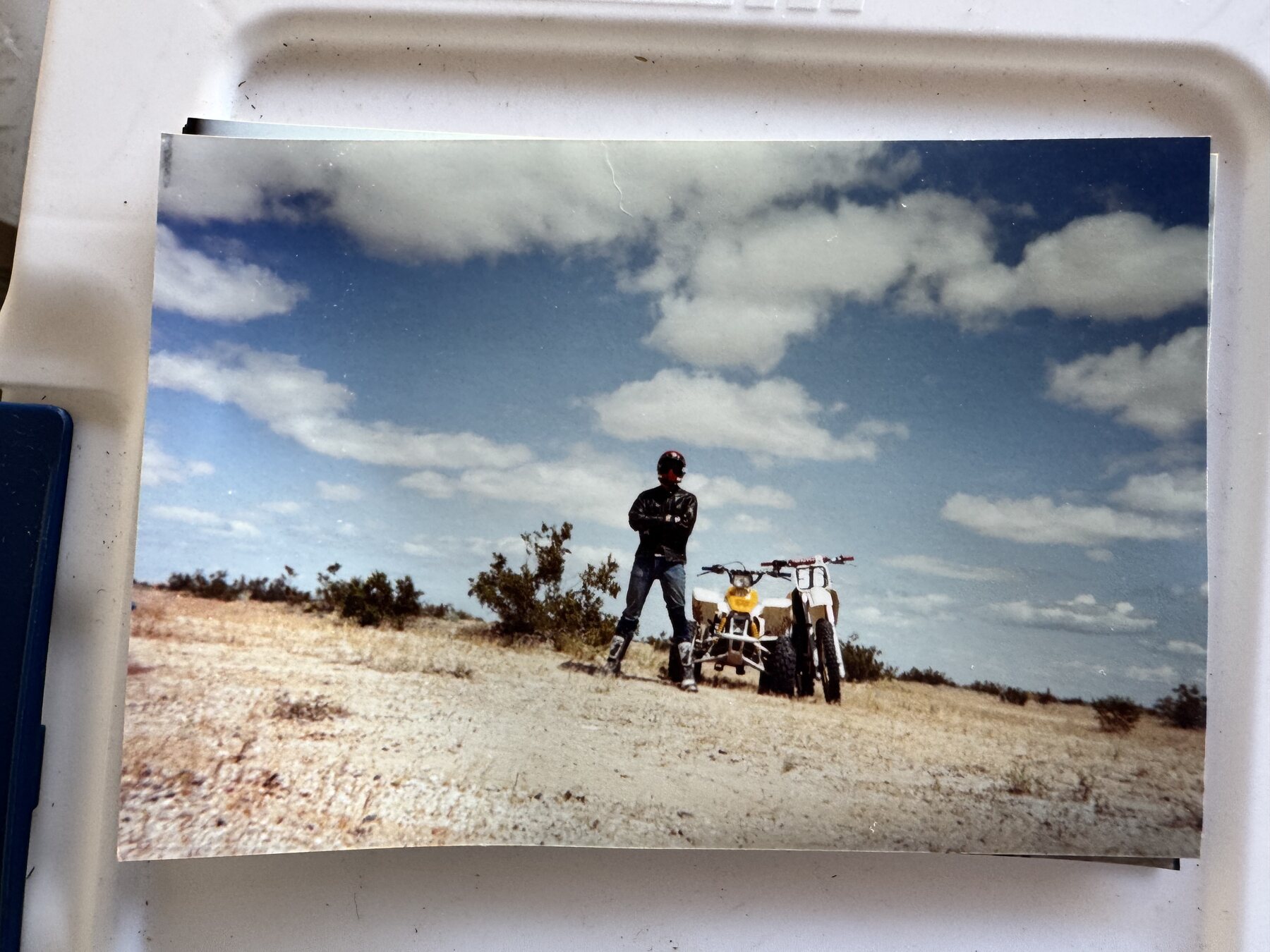 Bike and desert gear in the Anza-Borrego Desert